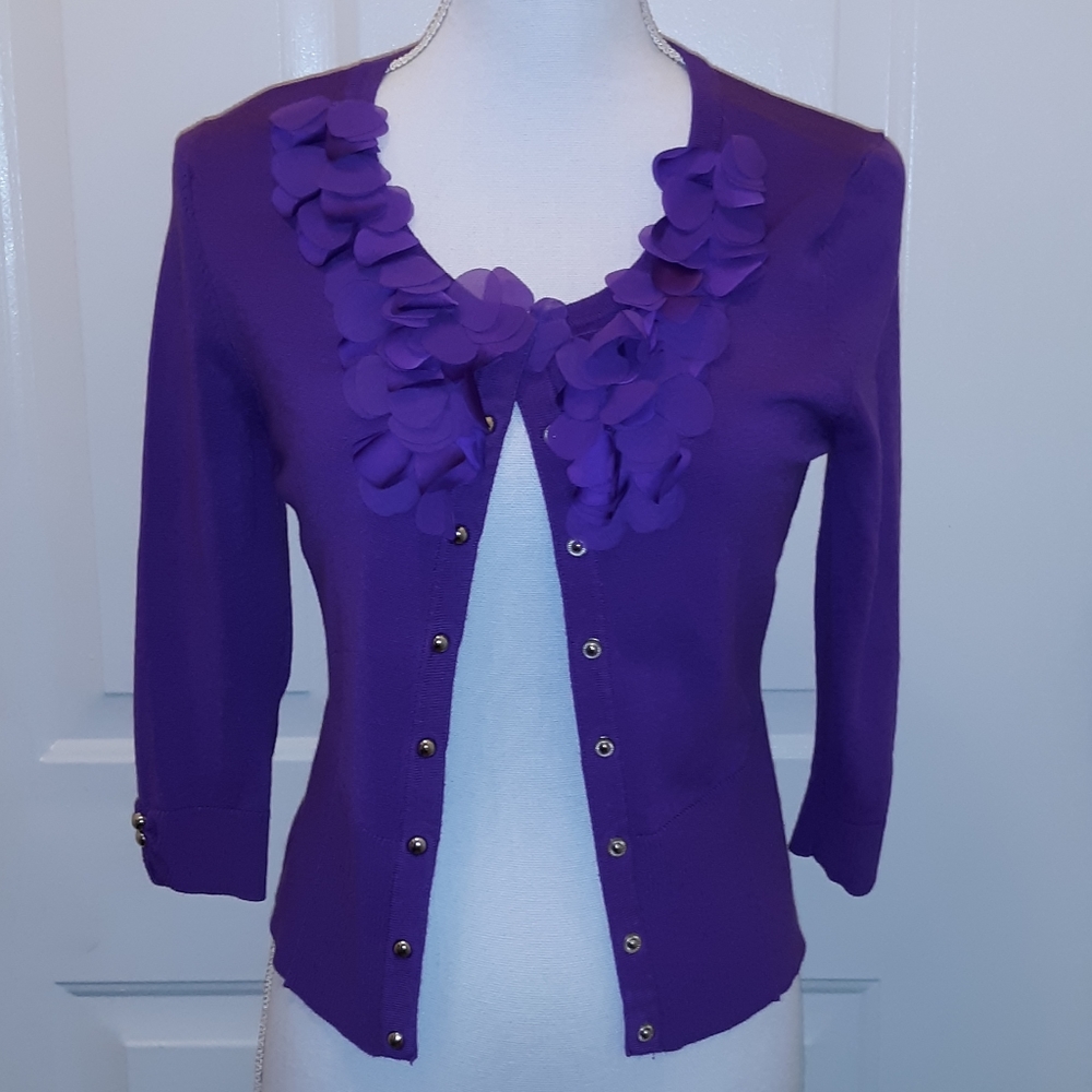 Purple cardigan